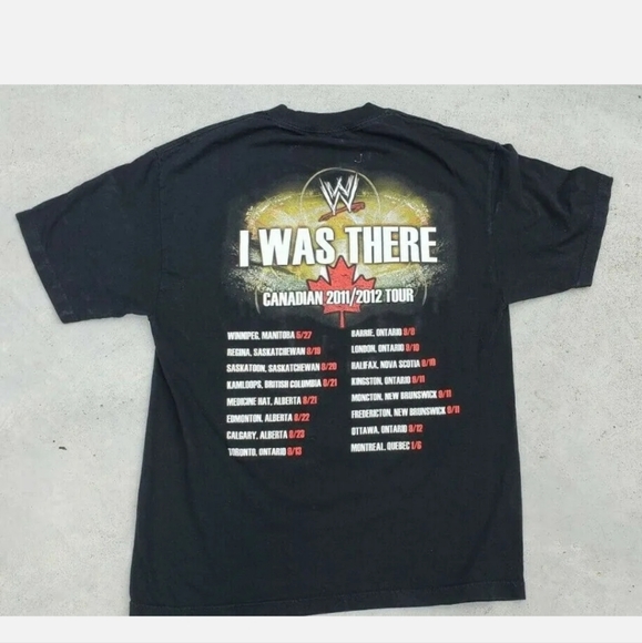 WWE I Was There Canadian Tour 2011/2012 T-Shirt Size Lagre - Picture 3 of 8